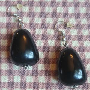 Chic Black Teardrop Earrings
